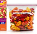 Press to Close Plastic Bags for Food Storage, Gallon Size, 20 Count