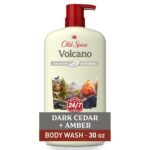 Cleansing Body Wash for Men, 24/7 Shower Fresh with Lasting Scent, Exfoliate & Moisture, Gentle on Skin, Vitamin B3, Volcano with Dark Cedar + Amber Scent, 30 oz