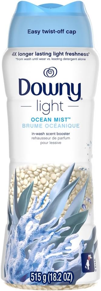 Light Laundry Scent Booster Beads, Ocean Mist Scent, 18.2 OZ, In-wash fabric beads designed to be gentle with a light boost of scent, No Heavy Perfumes