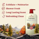 Cleansing Body Wash for Men, 24/7 Shower Fresh with Lasting Scent, Exfoliate & Moisture, Gentle on Skin, Vitamin B3, Volcano with Dark Cedar + Amber Scent, 30 oz - Image 2