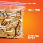 Press to Close Plastic Bags for Food Storage, Gallon Size, 20 Count - Image 4