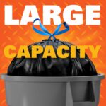Strong Large Trash Bags, Black, 30 Gallon, 74 Count - Image 5