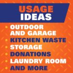 Strong 30 Gallon Trash Bags, Large Trash Bags 30 Gallon Size, Durable Drawstring Enclosure, Resists Punctures, Leaks, and Tears, Black, Unscented, 56 Bags - Image 4