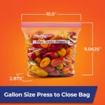 Press to Close Plastic Bags for Food Storage, Gallon Size, 20 Count - Image 7